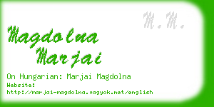 magdolna marjai business card